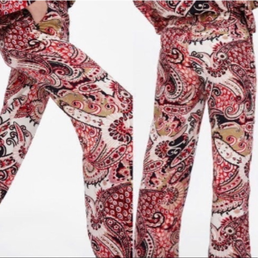 Zara Paisley Palazzo Printed Pants